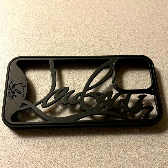 Designer Louboutin rubber phone case 14 pro